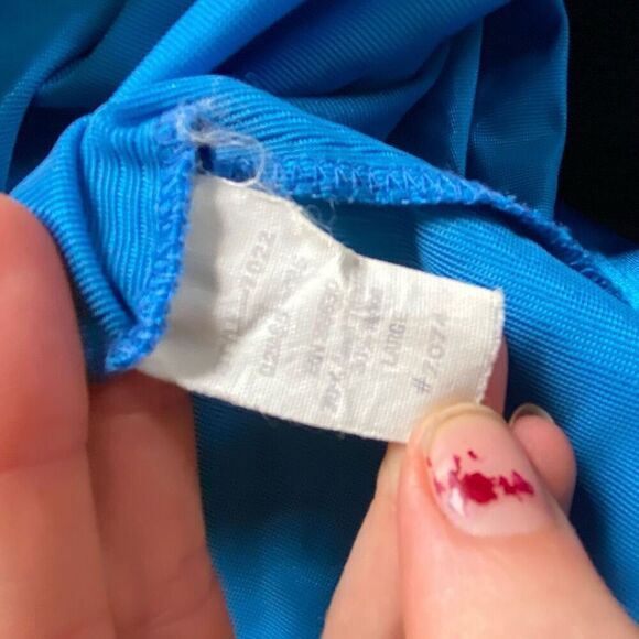 Vintage 1970s Blue & White Striped Robe by Classics of California in sz L - Picture 9 of 10